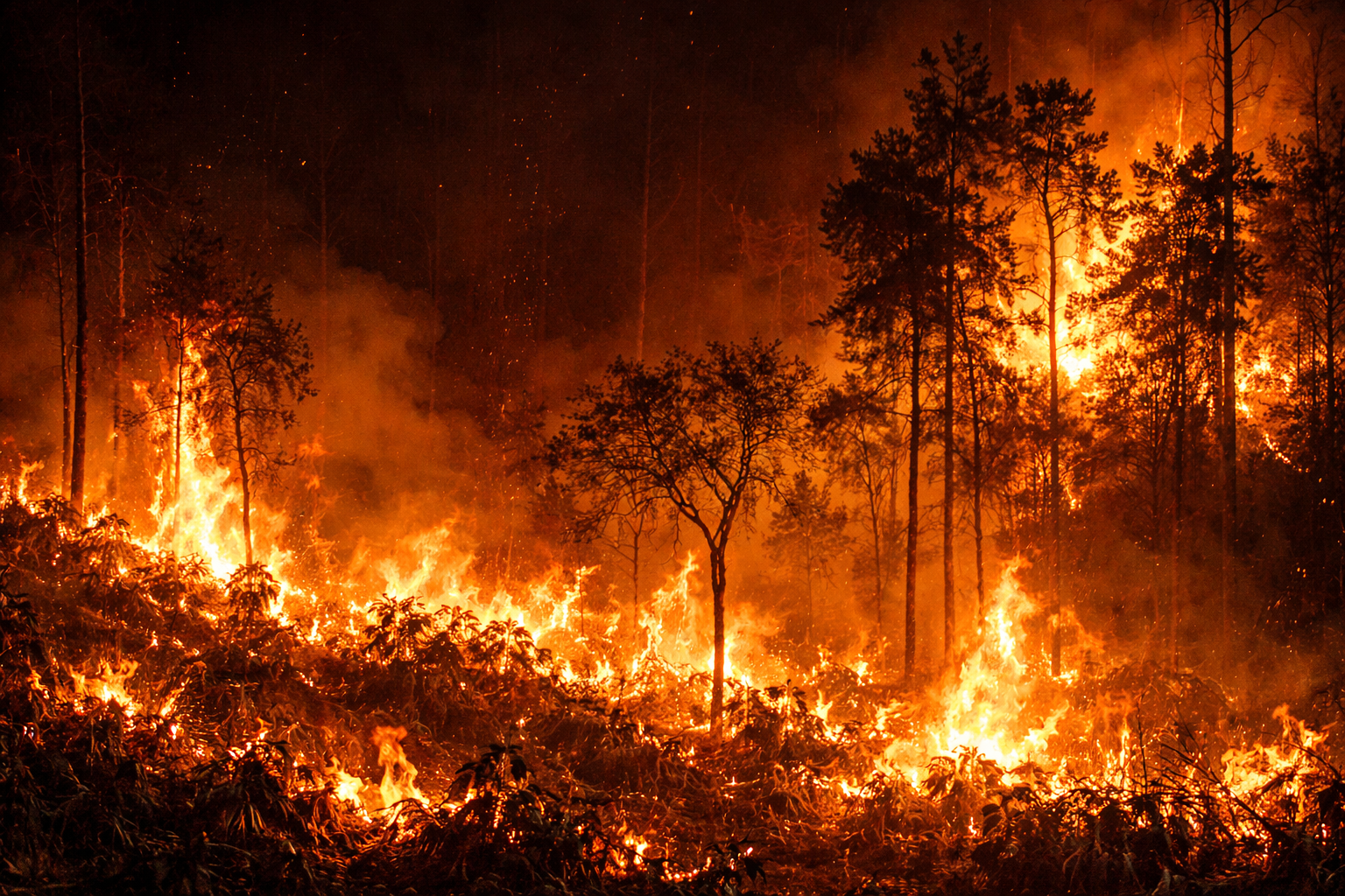 Incêndio devastador em floresta brasileira — risco que a detecção precoce evita